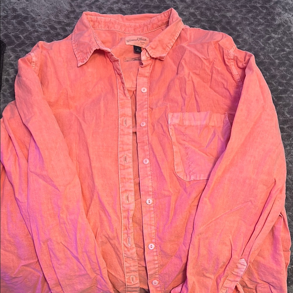 L.L. Bean Coral Button-Up Shirt